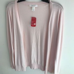 Light pink medium forever 21 cardigan